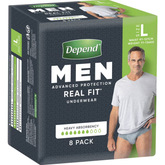 Depend Real Fit Incontinence Men Large (8 Pack)