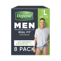 Depend Real Fit Incontinence Underwear Men | 8 pack