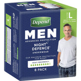 Depend Real Fit Night Defence Incontinence Underwear Men L (8 Pack)