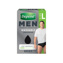 Depend Men Real Fit Washable Brief | 1 pack