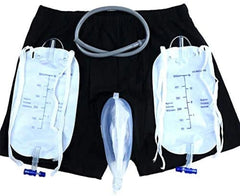 Men Incontinence Pants with Collection Urine Bag Portable Leak Proof Leg Pee Catheter Holder for Elder