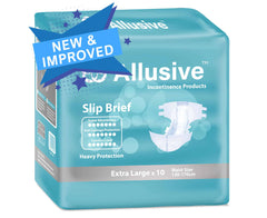 Allusive Incontinence Slip Brief Diapers - 10 Pack