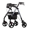 Adacss Classic Design Rollator Mobility Walker with Padded Seat