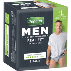 Depend Real Fit Incontinence Men Large (8 Pack)