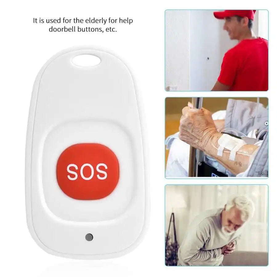 Portable SOS Emergency Button Alarm Waterproof Wireless 433Mhz Emergency Panic Button Security Alarm Tools for Elderly