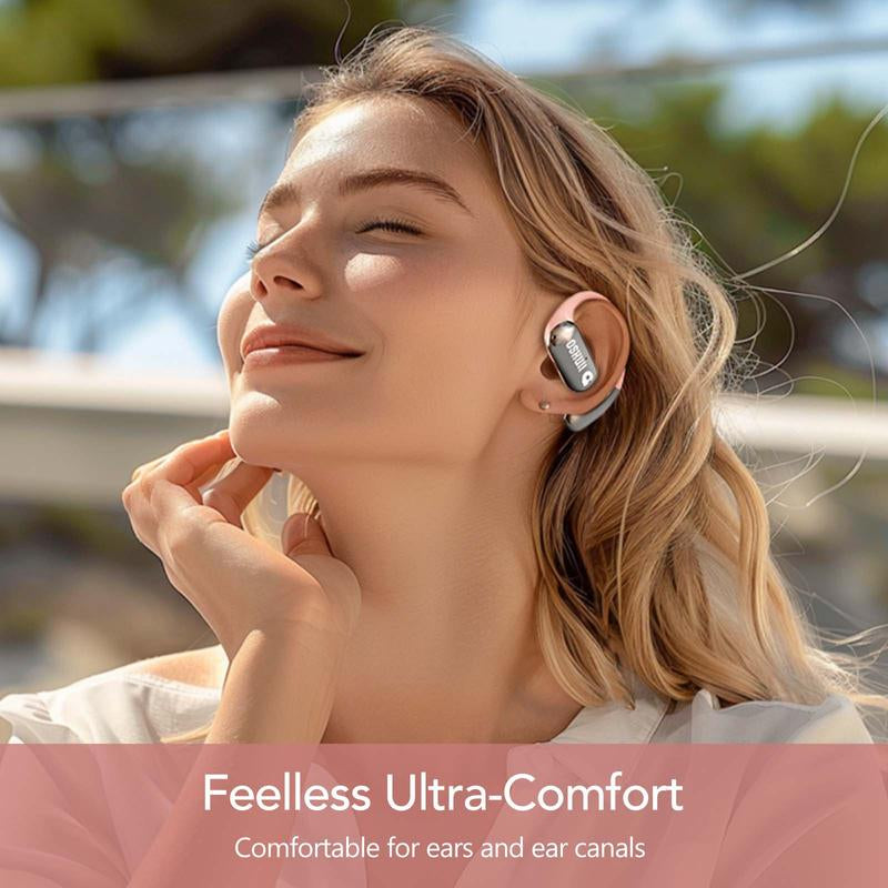 OSKULL OWS Open Ear Wireless Bluetooth Earbuds,Ipx5 Waterproof Sports Headphones with Built-In Microphone,Premium HIFI Sound Quality Audio