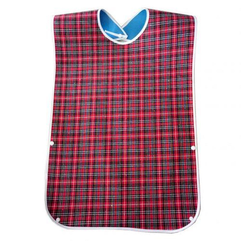 Waterproof Old People Meal Eating Drinking Bib Protector Disability Aid Apron Bottom Pocket Can Hold the Leaked Food or Drink